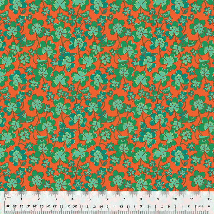 Windham Fabrics-Clover Rust-fabric-gather here online