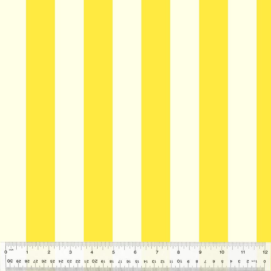 Windham Fabrics-Broadstripe Yellow-fabric-gather here online