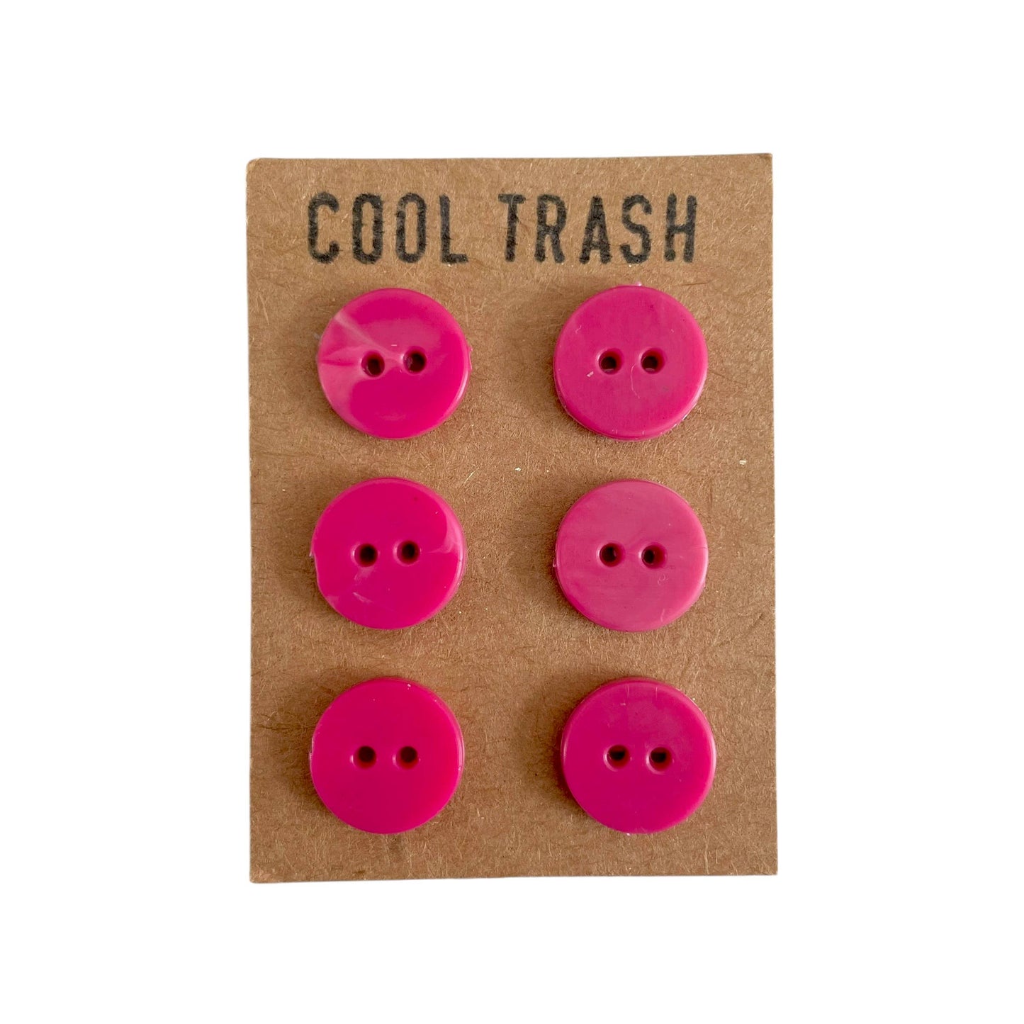 Cool Trash-12mm Recycled Plastic Button Set - Magenta-button-gather here online