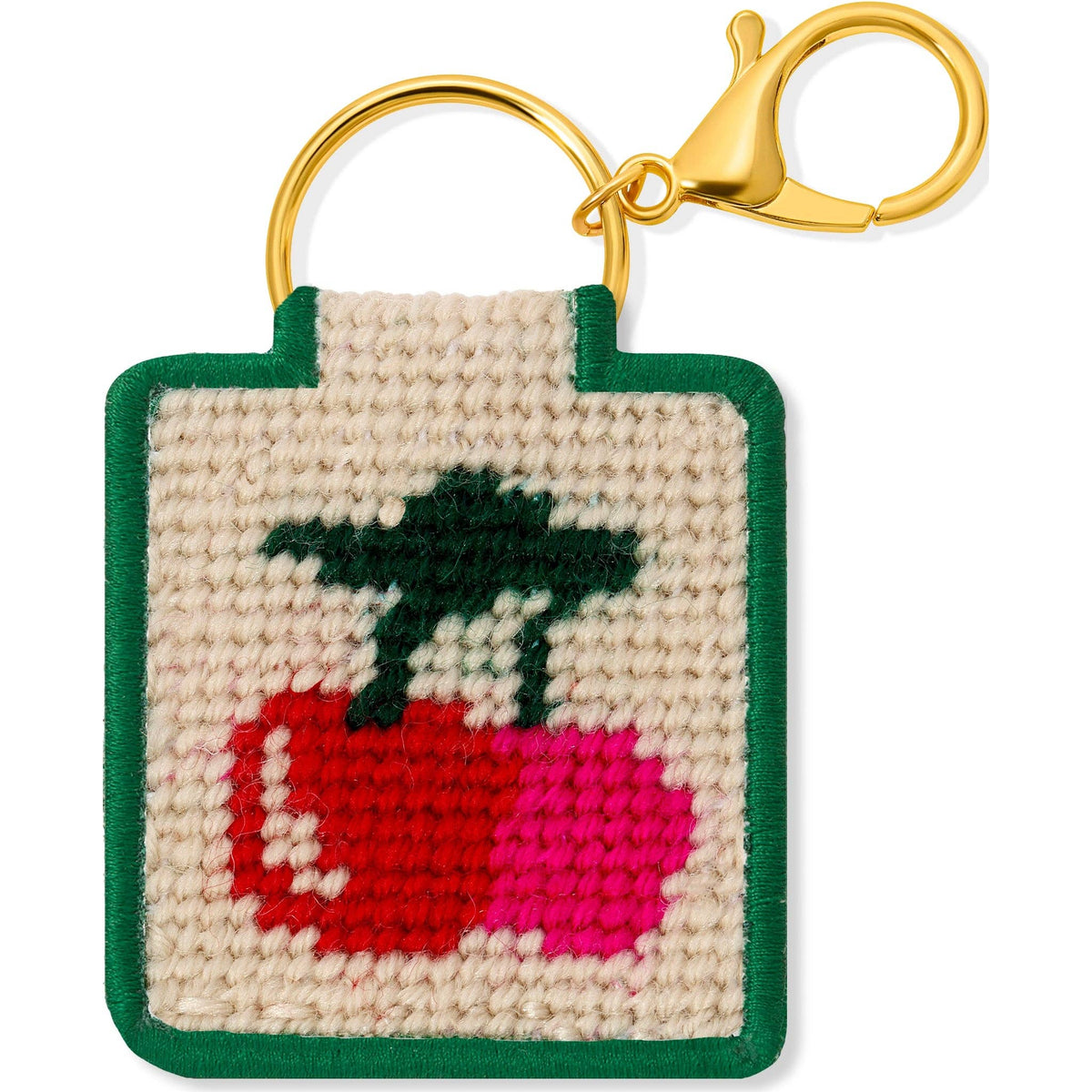 Lucky Feather-Needlepoint Keychain Kit - Cherries-xstitch kit-gather here online