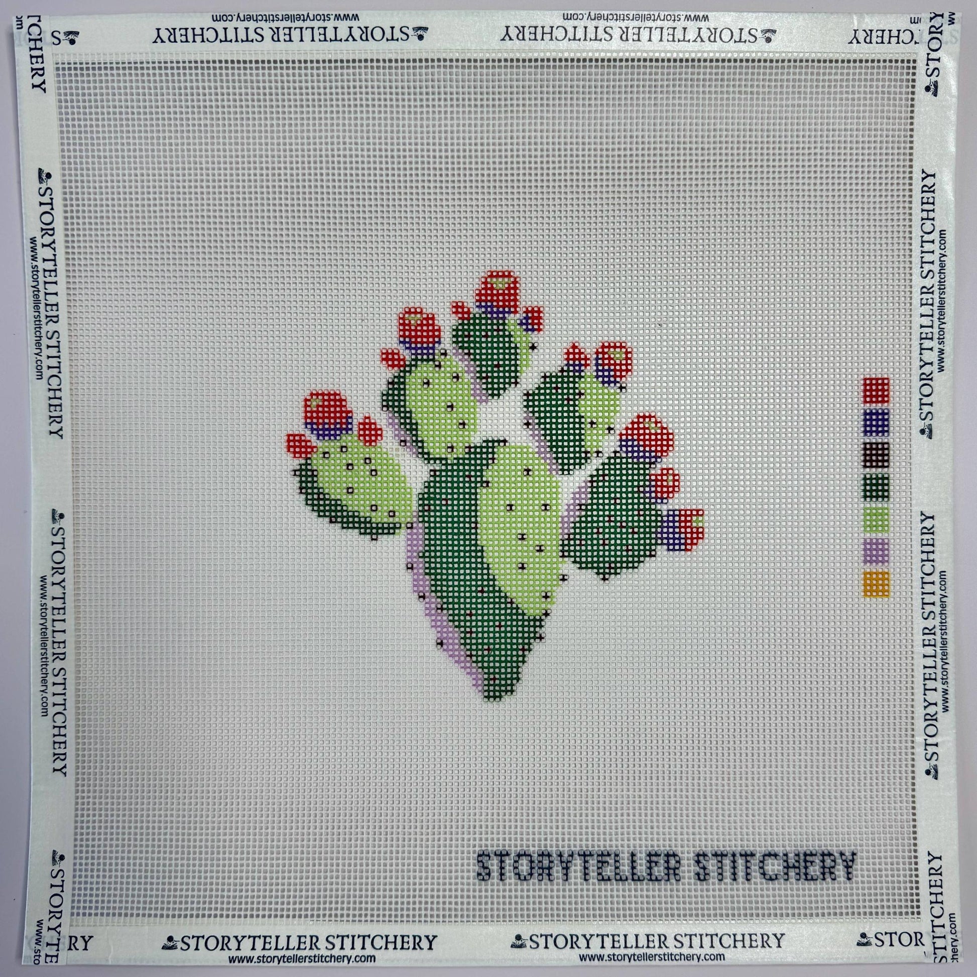 Storyteller Stitchery-Prickly Pear Cactus Needlepoint Kit-xstitch kit-gather here online