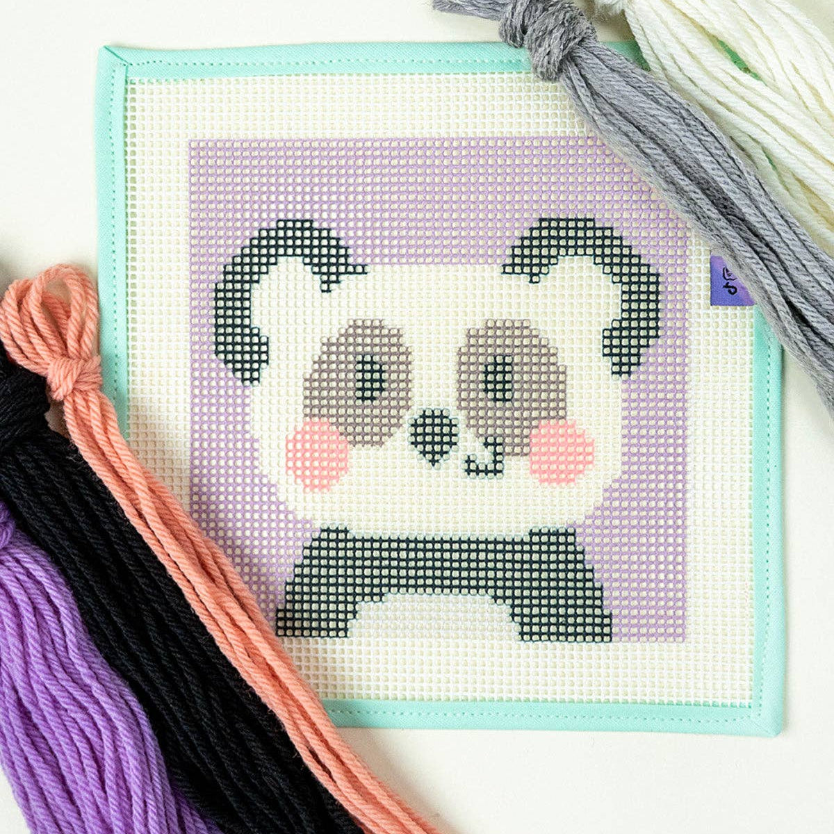 Unwind Studio-Pepper the Panda - Needlepoint Kit for Kids-xstitch kit-gather here online