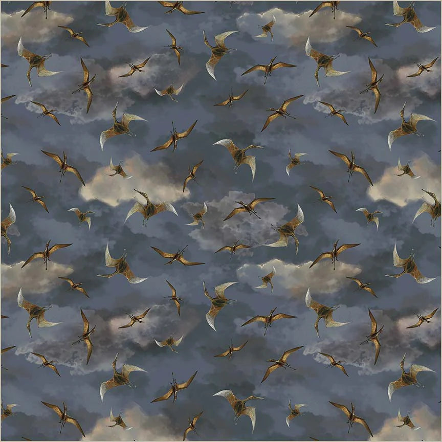 Windham Fabrics-Tiny Pterosaurs Night-fabric-gather here online