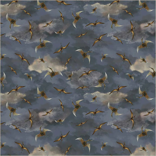 Windham Fabrics-Tiny Pterosaurs Night-fabric-gather here online