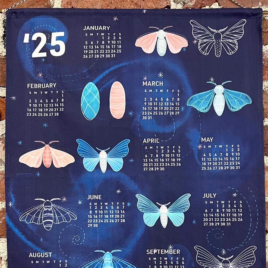 gather here-2025 Tea Towel Calendar - Moths-tea towel calendar-gather here online