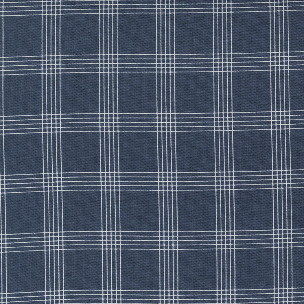 Moda-Plaid Checks Navy-fabric-gather here online