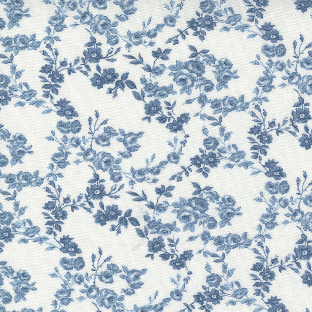 Moda-Surfside Cream Blue-fabric-gather here online
