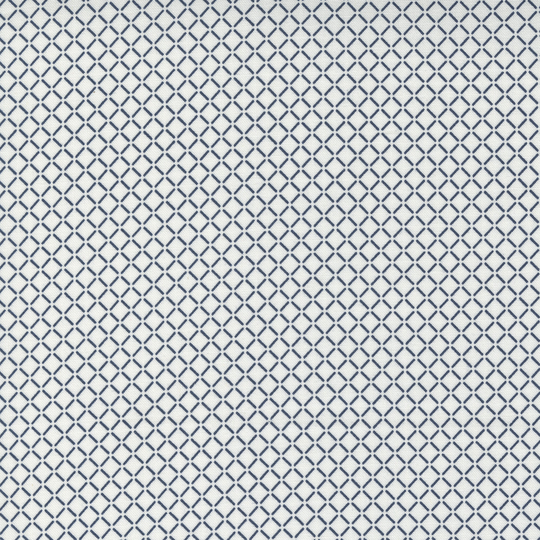 Moda-Sail Check Cream Navy-fabric-gather here online