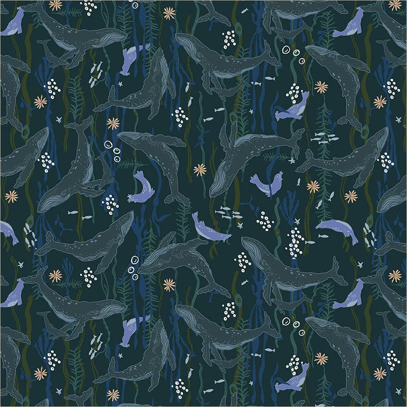 Windham Fabrics-Headwaters Navy-fabric-gather here online