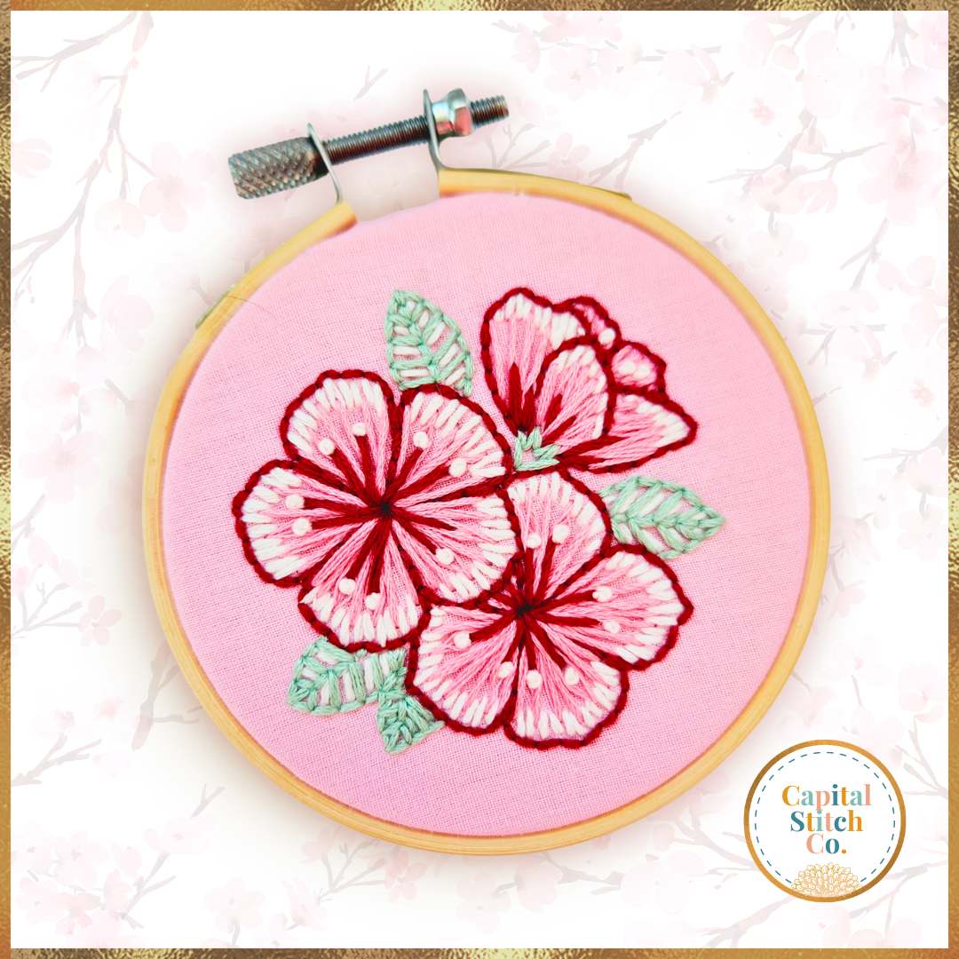 Sakura Matsuri Cherry Blossom Mini Embroidery Kit
