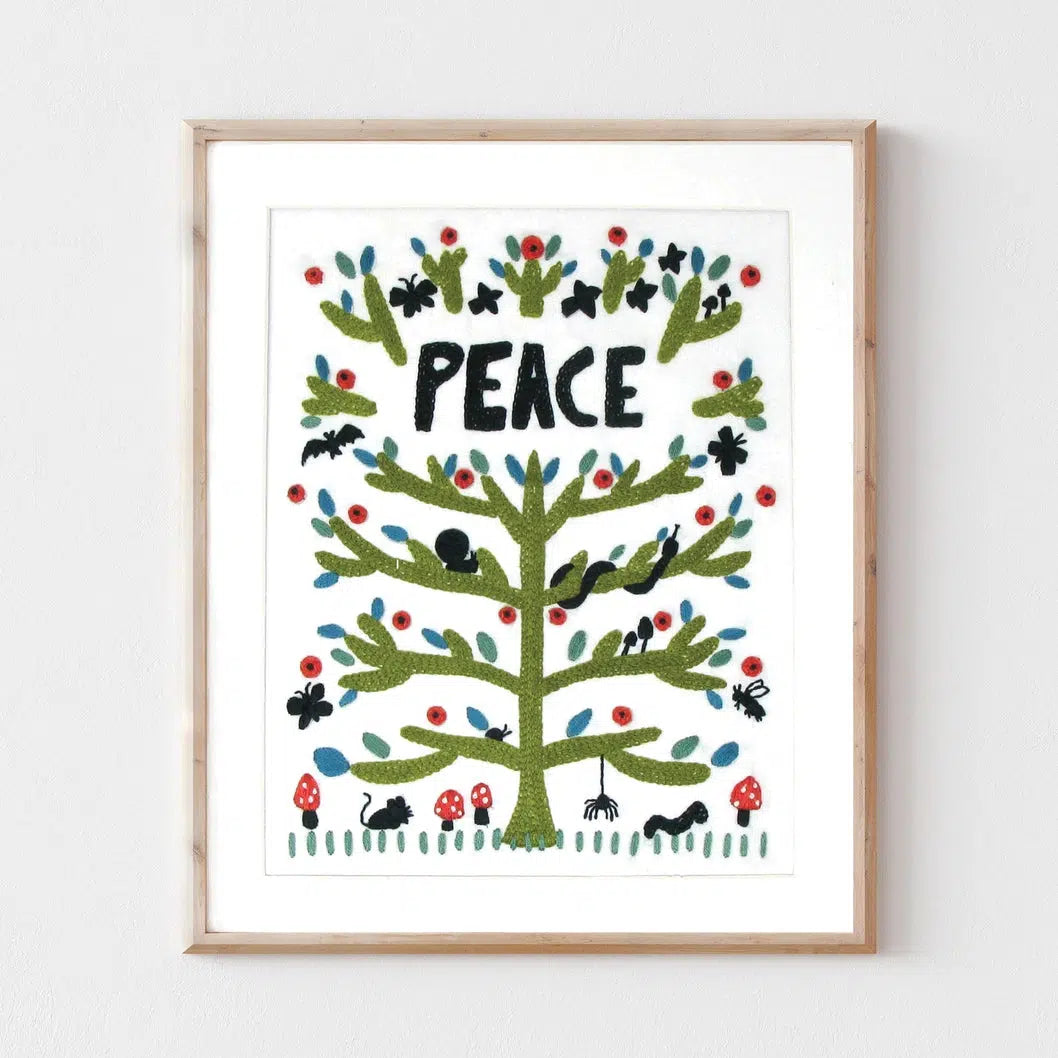 budgiegoods-Peace Embroidery Kit-embroidery kit-gather here online