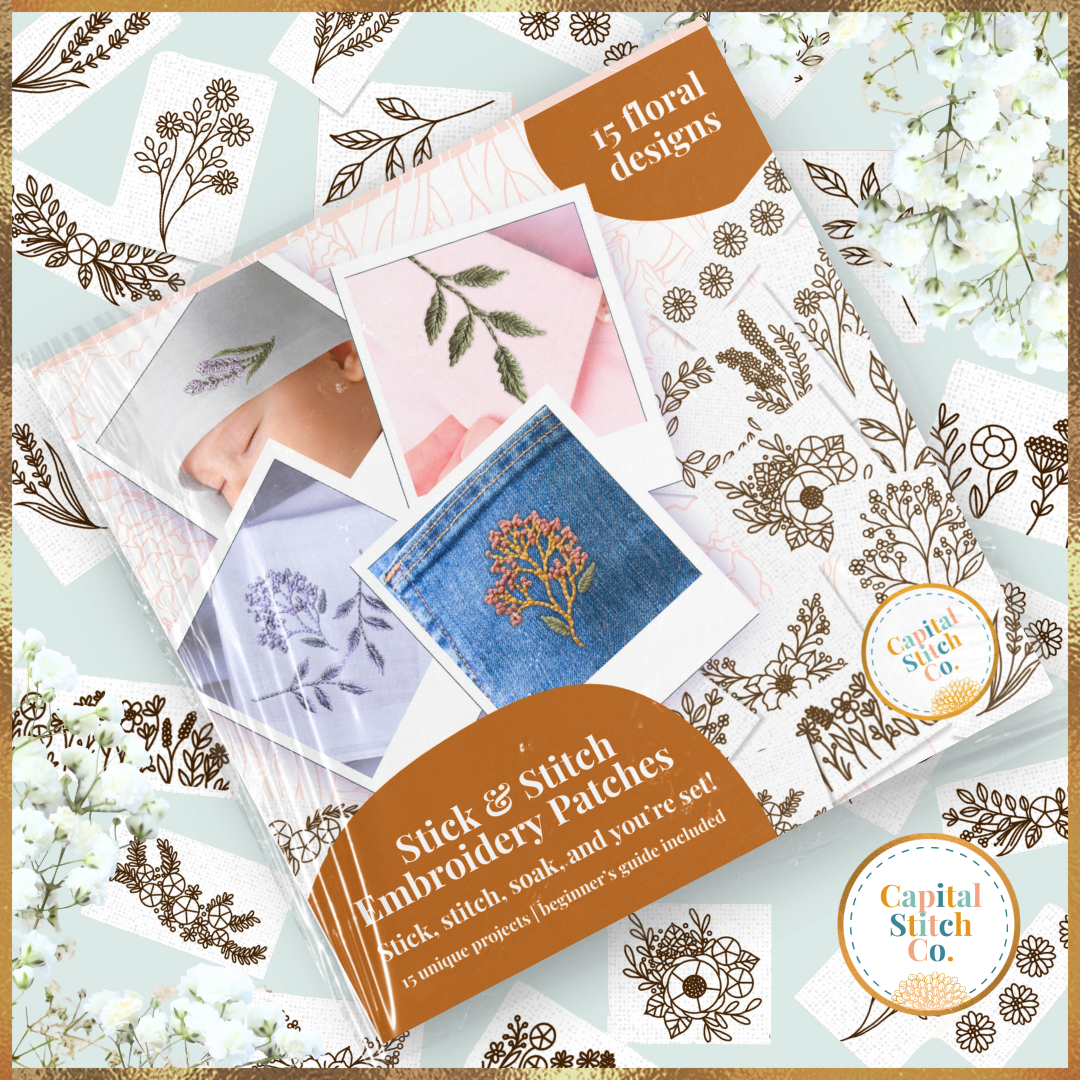 Floral Stick and Stitch Embroidery Kit