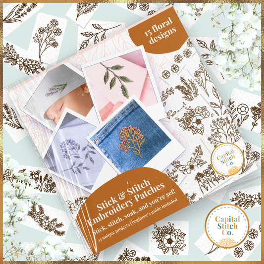 Floral Stick and Stitch Embroidery Kit