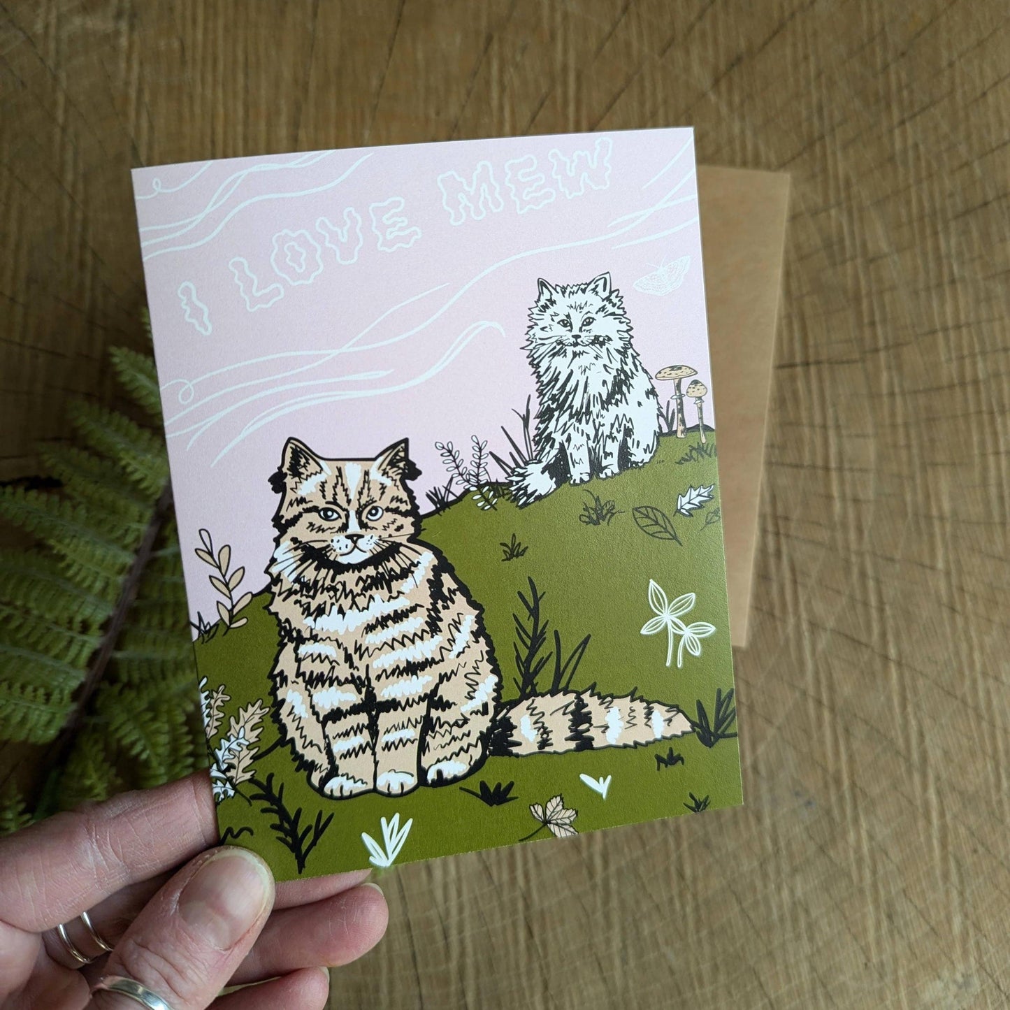 ilikesara-Greeting card | i love mew - friendship cat-greeting card-gather here online