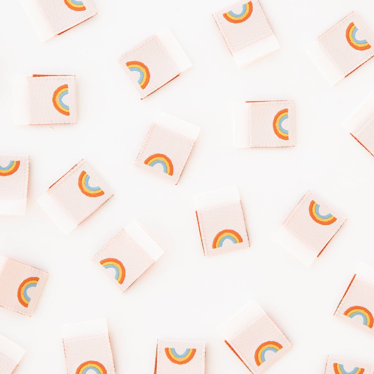 Sarah Hearts-Mini Rainbow Sew-In Labels-sewing notion-gather here online
