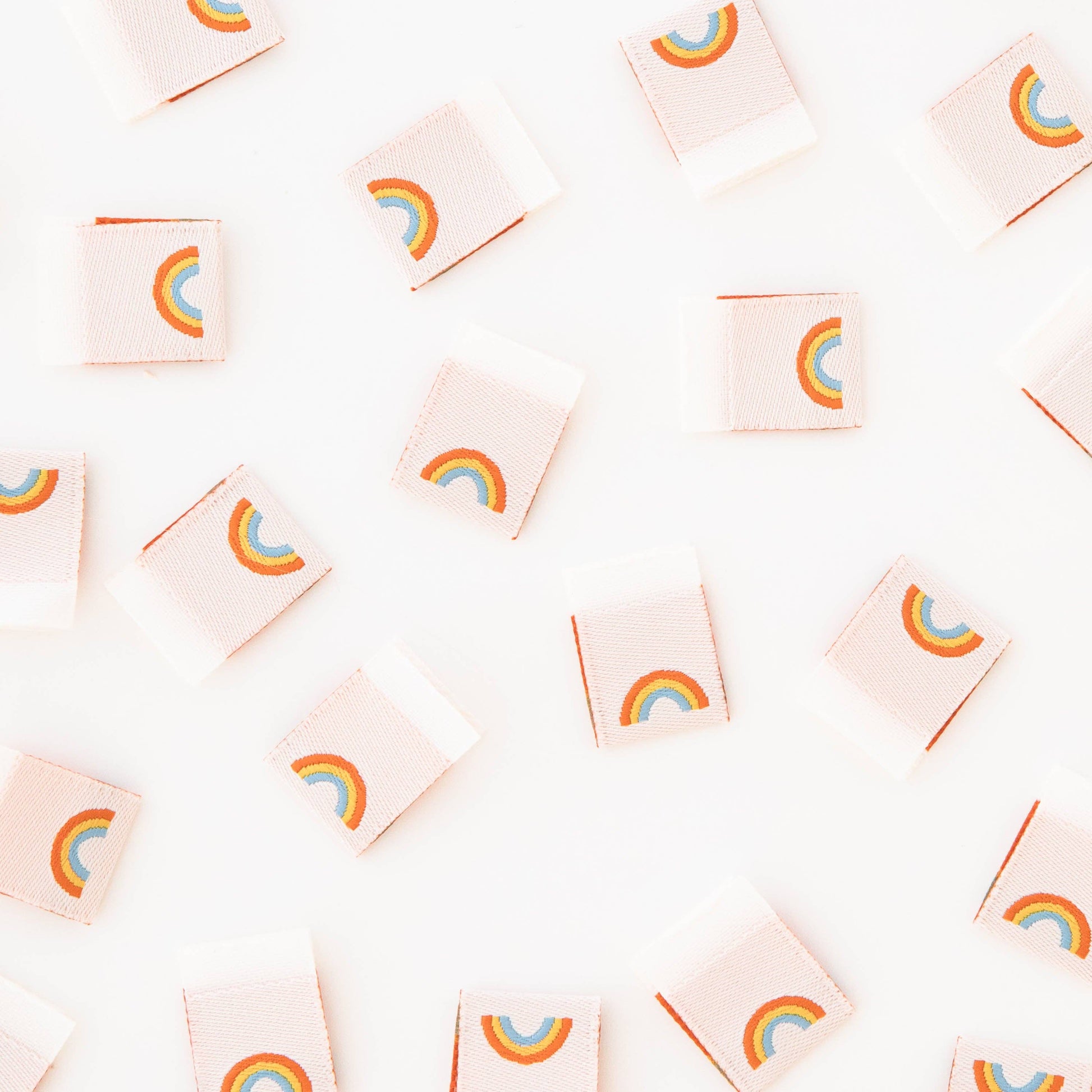Sarah Hearts-Mini Rainbow Sew-In Labels-sewing notion-gather here online
