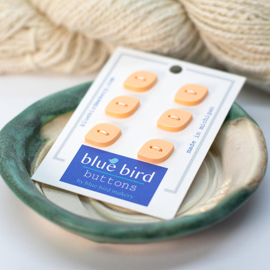 Blue Bird Makery-12mm Midcentury Petal Buttons-button-Cantaloupe-gather here online