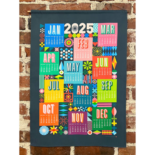 gather here-2025 Tea Towel Calendar - Quilt Block-tea towel calendar-gather here online