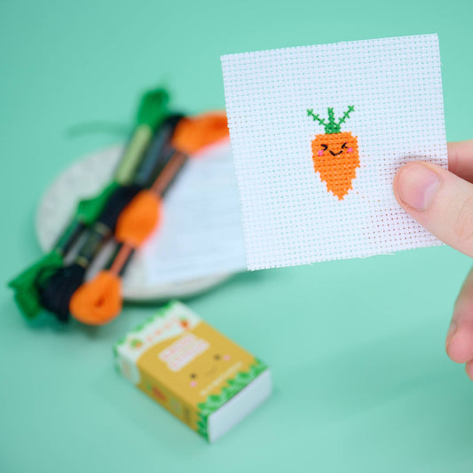 Marvling Bros Ltd-Kawaii Carrot Mini Cross Stitch Kit-xstitch kit-gather here online