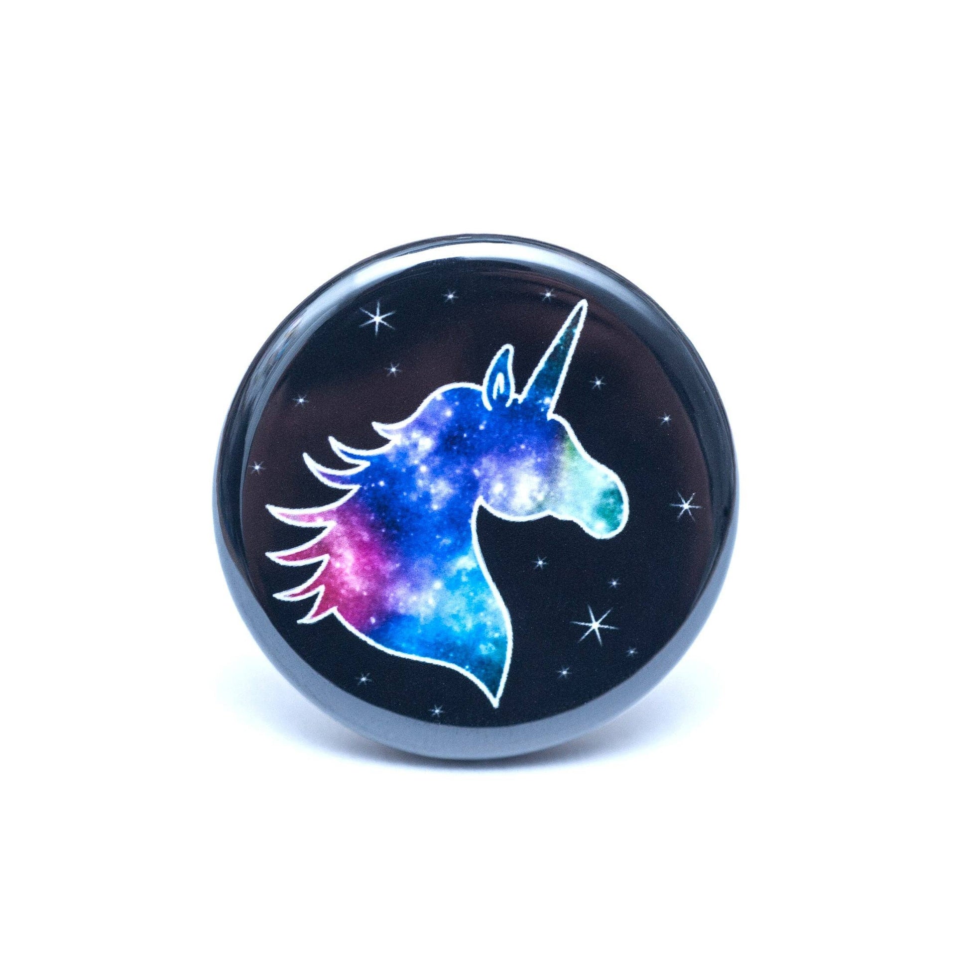 Crafty Queer Studio-Galaxy Animals Pinback Button-accessory-Unicorn-gather here online