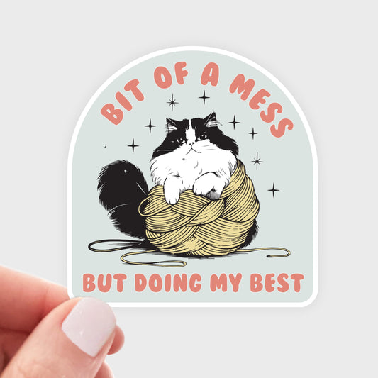 Yarnival-Bit of a Mess But Doing My Best Sticker-sticker-gather here online