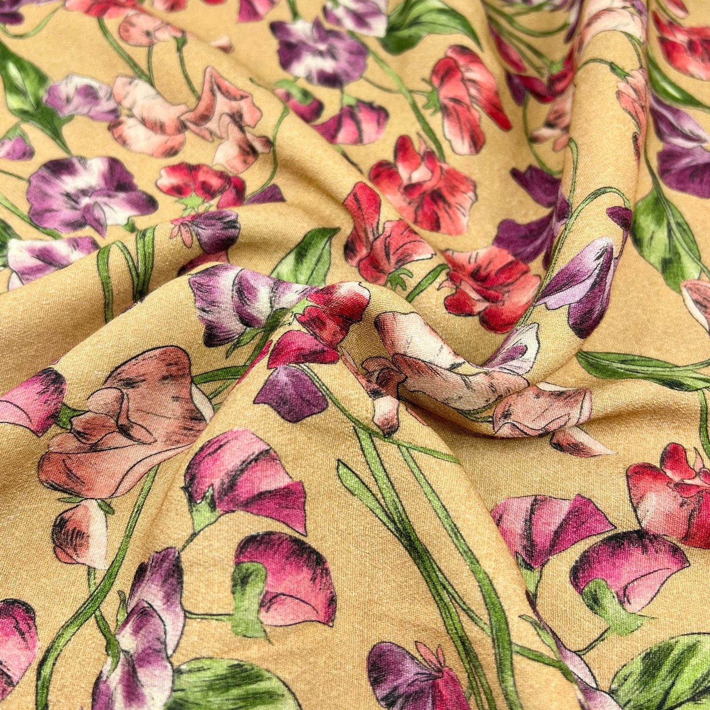 Lady McElroy-Sweet-Pea Elegance Viscose Crepe-fabric-gather here online