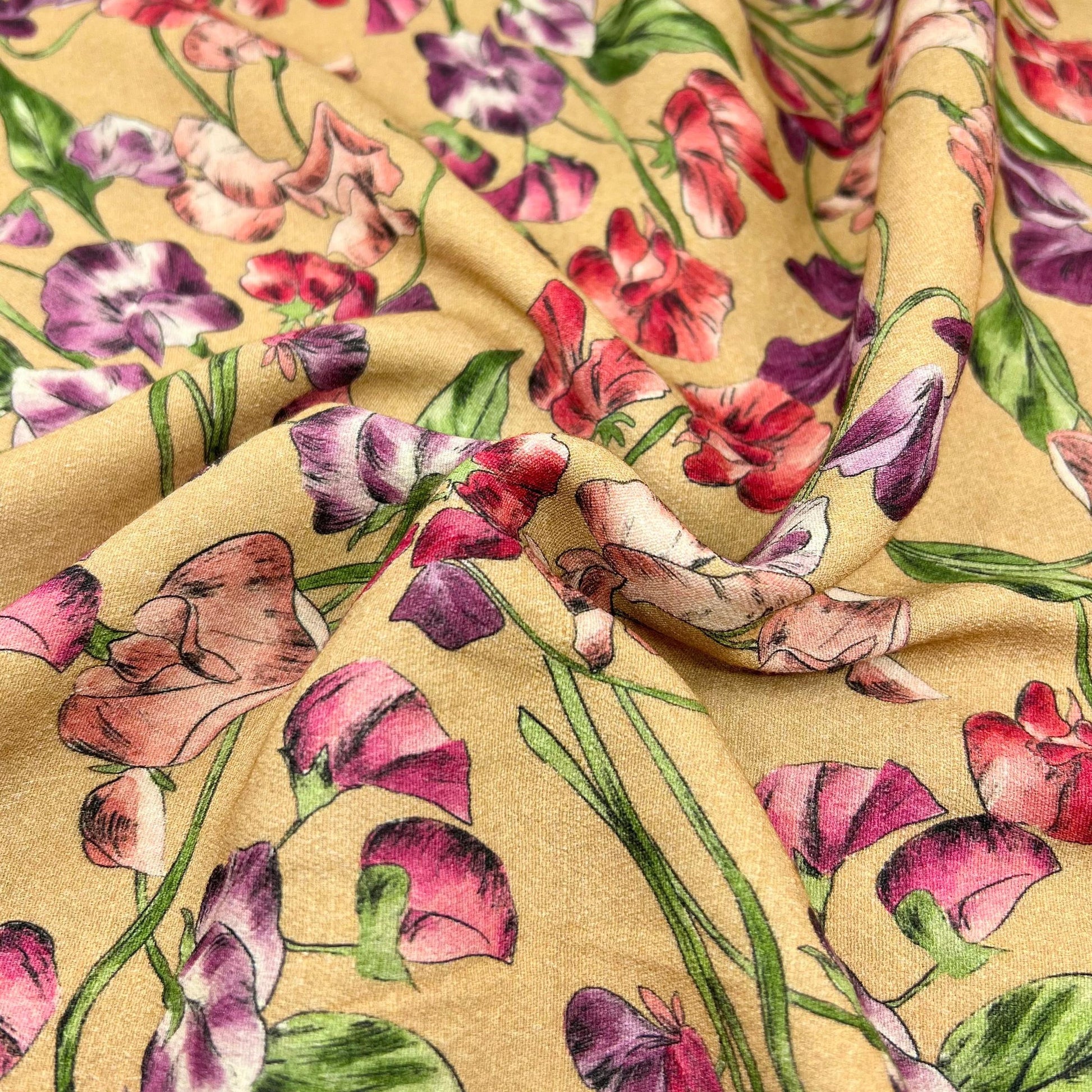 Lady McElroy-Sweet-Pea Elegance Viscose Crepe-fabric-gather here online