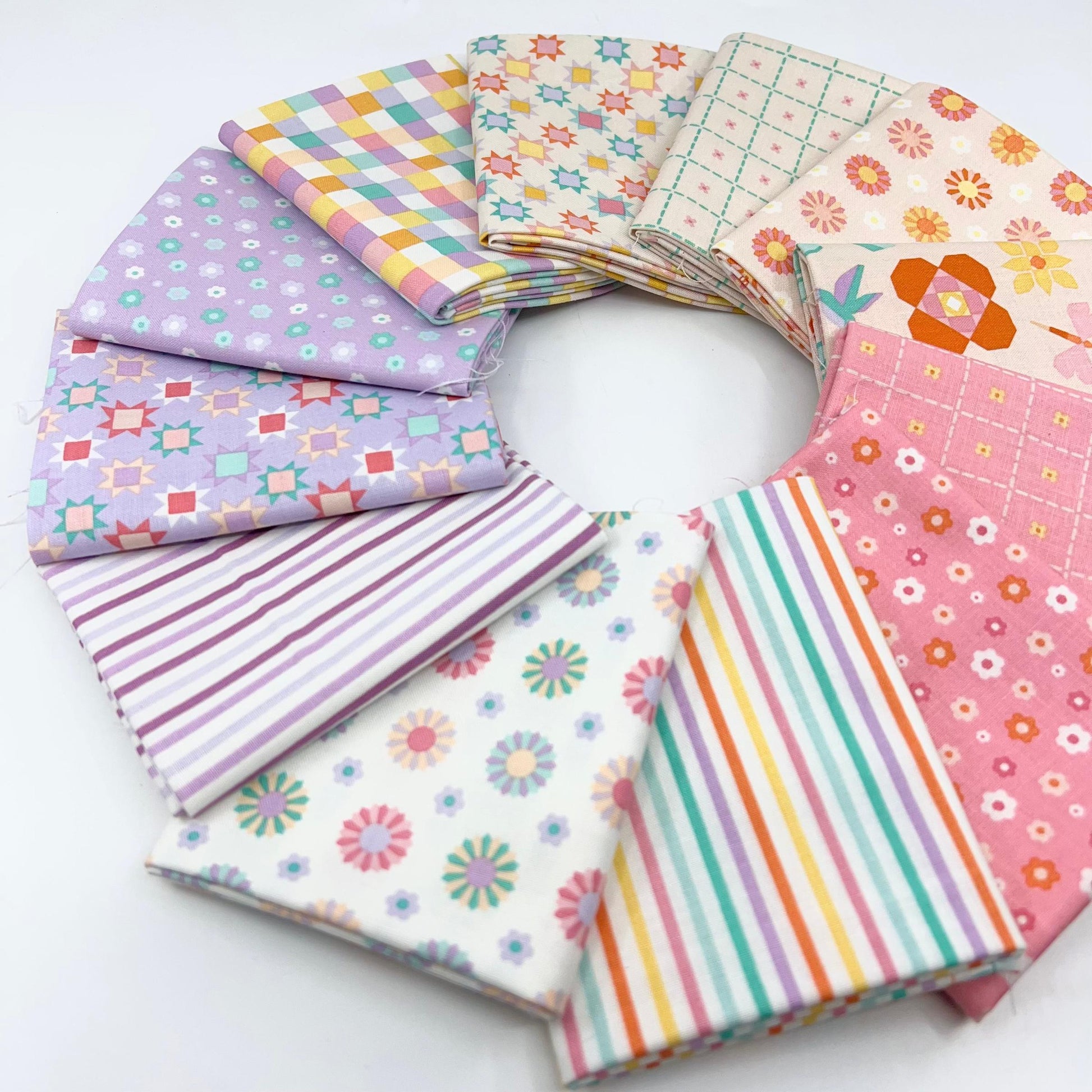Riley Blake Designs-Fat Quarter Bundle of Patchwork (12 Pieces)-fat quarters-gather here online