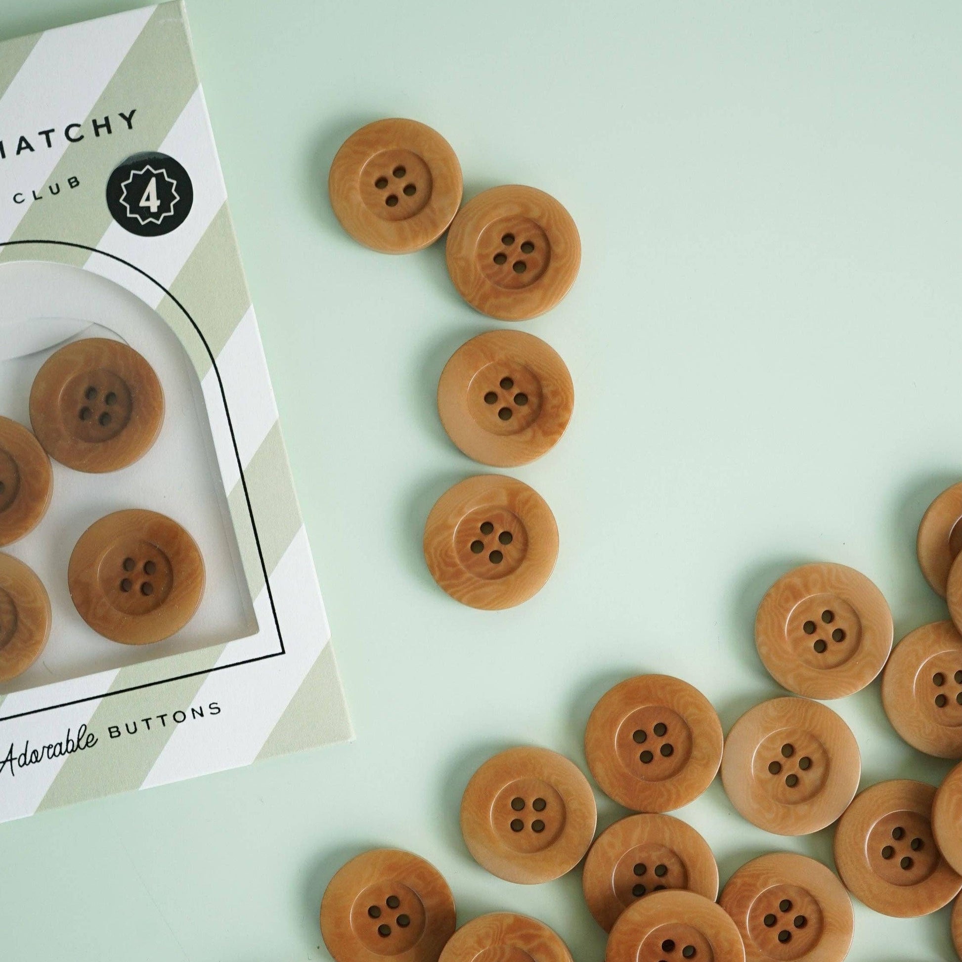 Matchy Matchy Sewing Club-Caramel 1" Corozo Nut Buttons-button-gather here online