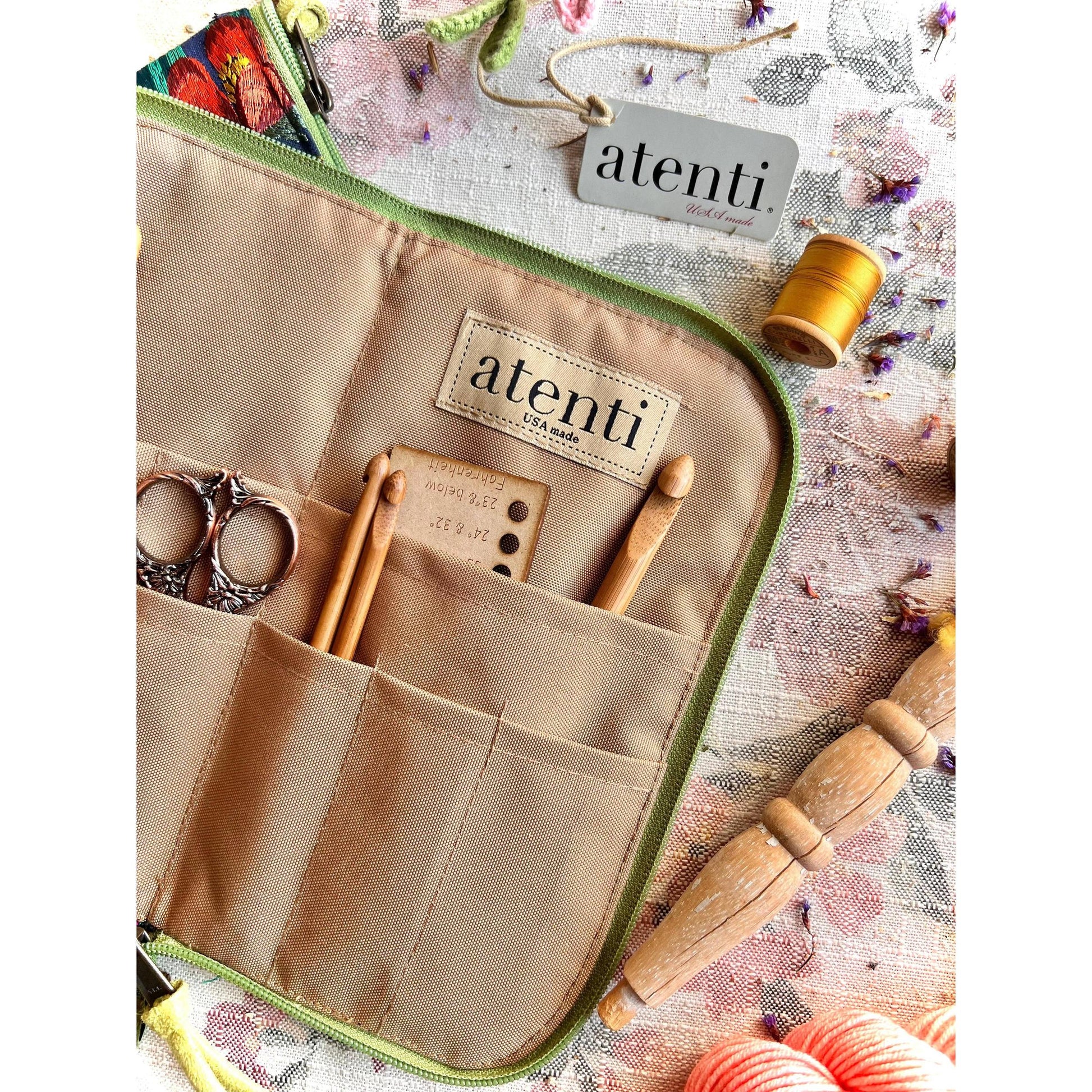 Atenti-Flora Needles, Hooks, and Tools Case-craft organizer-gather here online