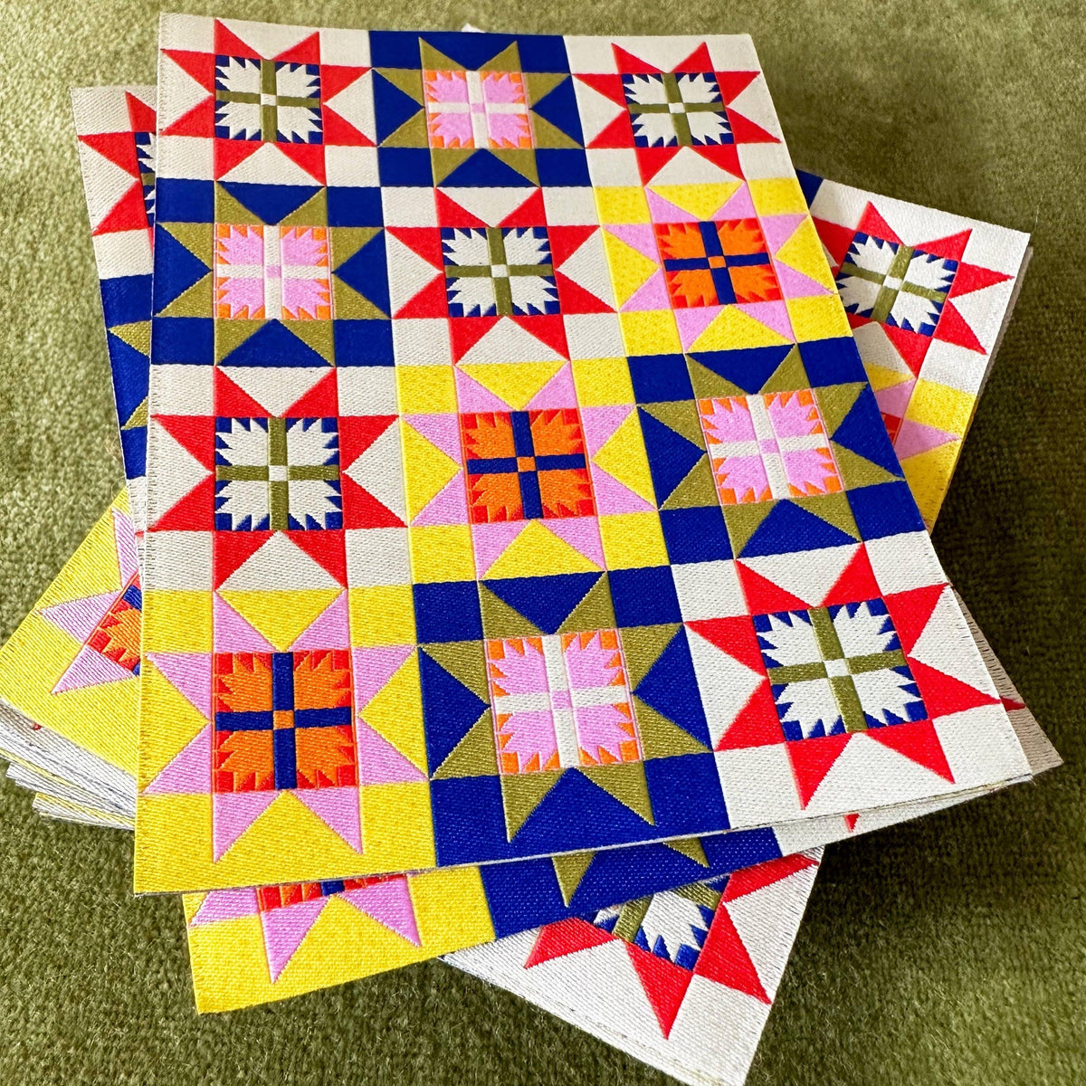 MBMB-Star Quilt Woven Mending Adhesive Patch-patches + pins-gather here online
