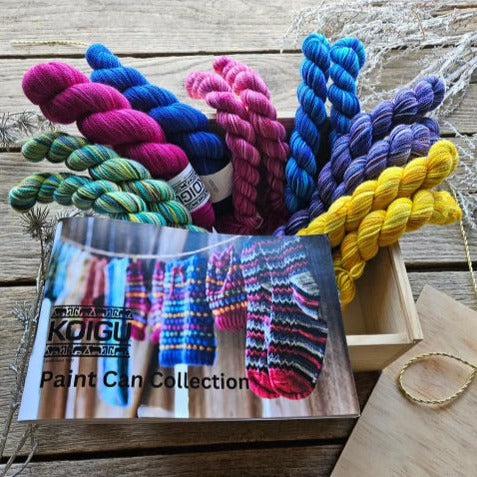 Koigu Wool Designs-Wooden Gift Box Bubblelicious - Hat, Mitts, Cowl Set-yarn-gather here online
