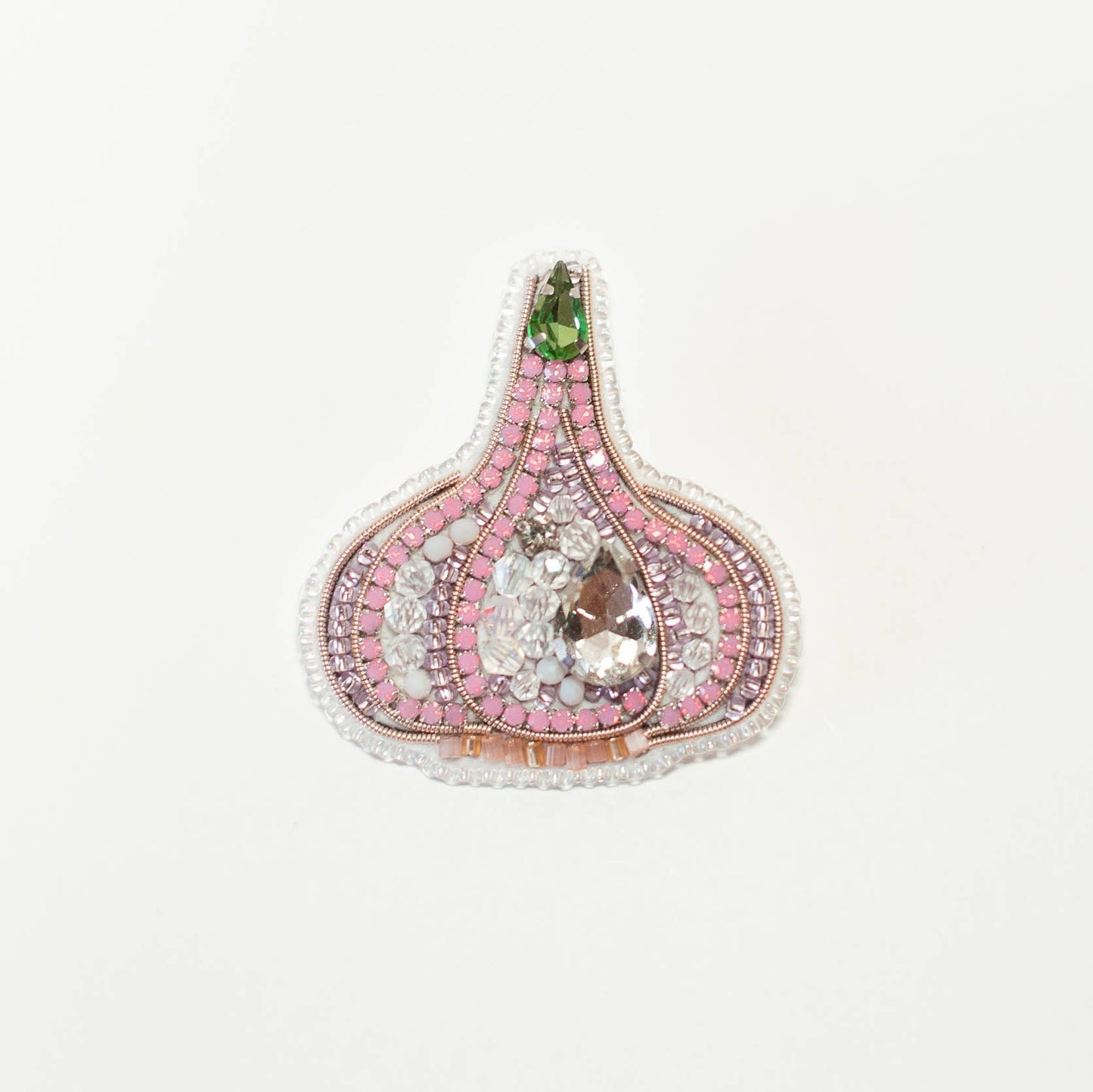 Bead Embroidery Brooch Kit: Garlic DIY Craft Beading