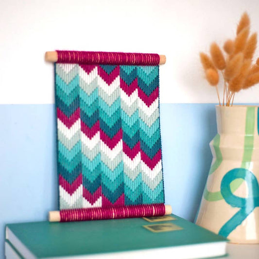 Oh Sew Bootiful-Bargello Embroidery Chevron Wall Hanging Kit-embroidery kit-gather here online