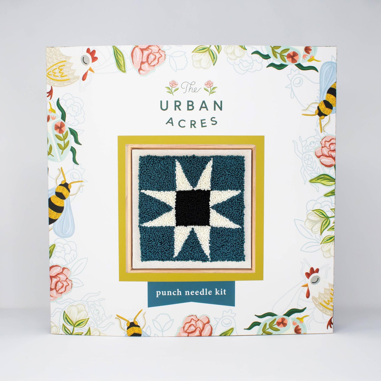 The Urban Acres-Sawtooth Quilt Star Punch Needle Kit-craft kit-gather here online