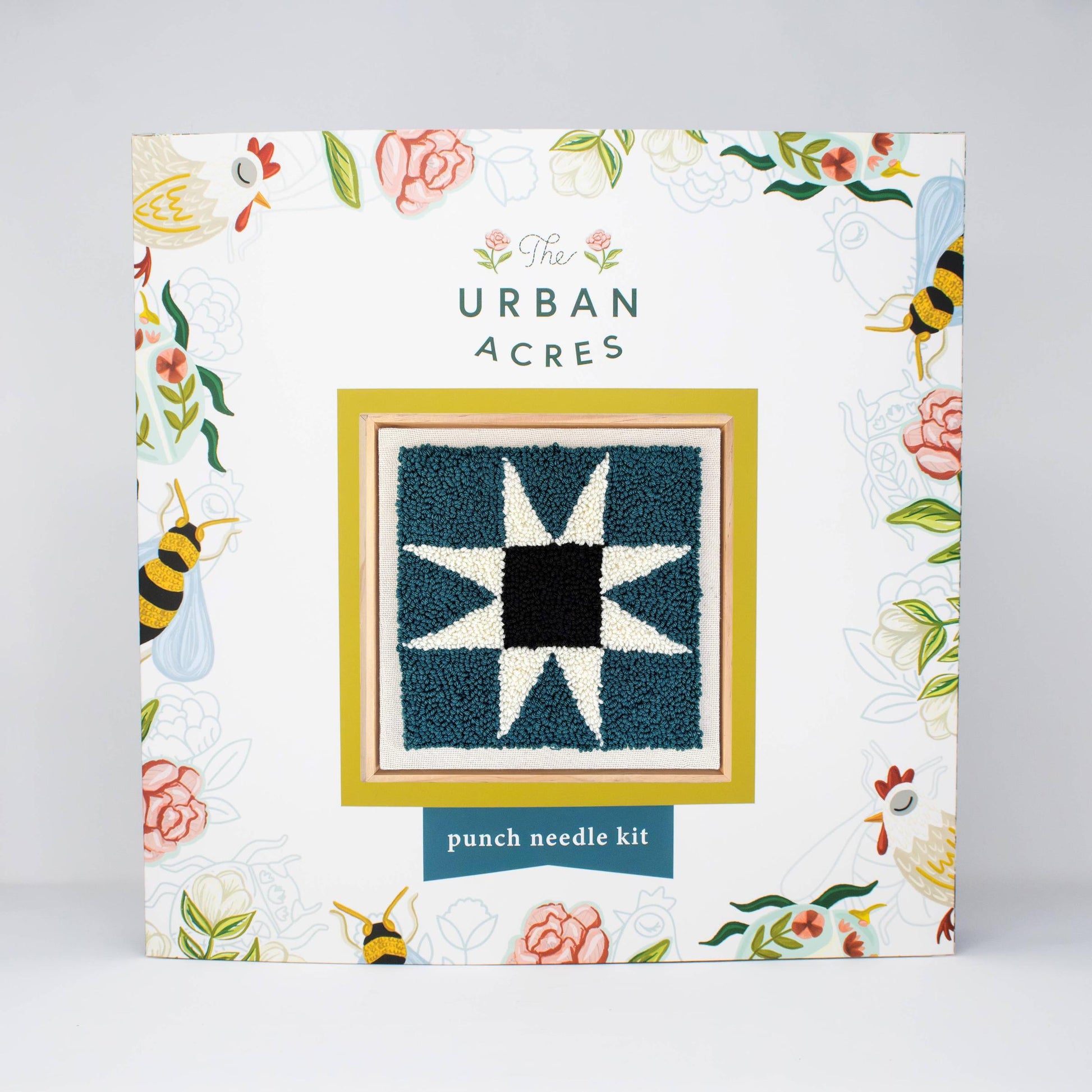 The Urban Acres-Sawtooth Quilt Star Punch Needle Kit-craft kit-gather here online