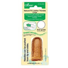 Clover-Natural Fit Leather Thimble - Large-sewing notion-gather here online