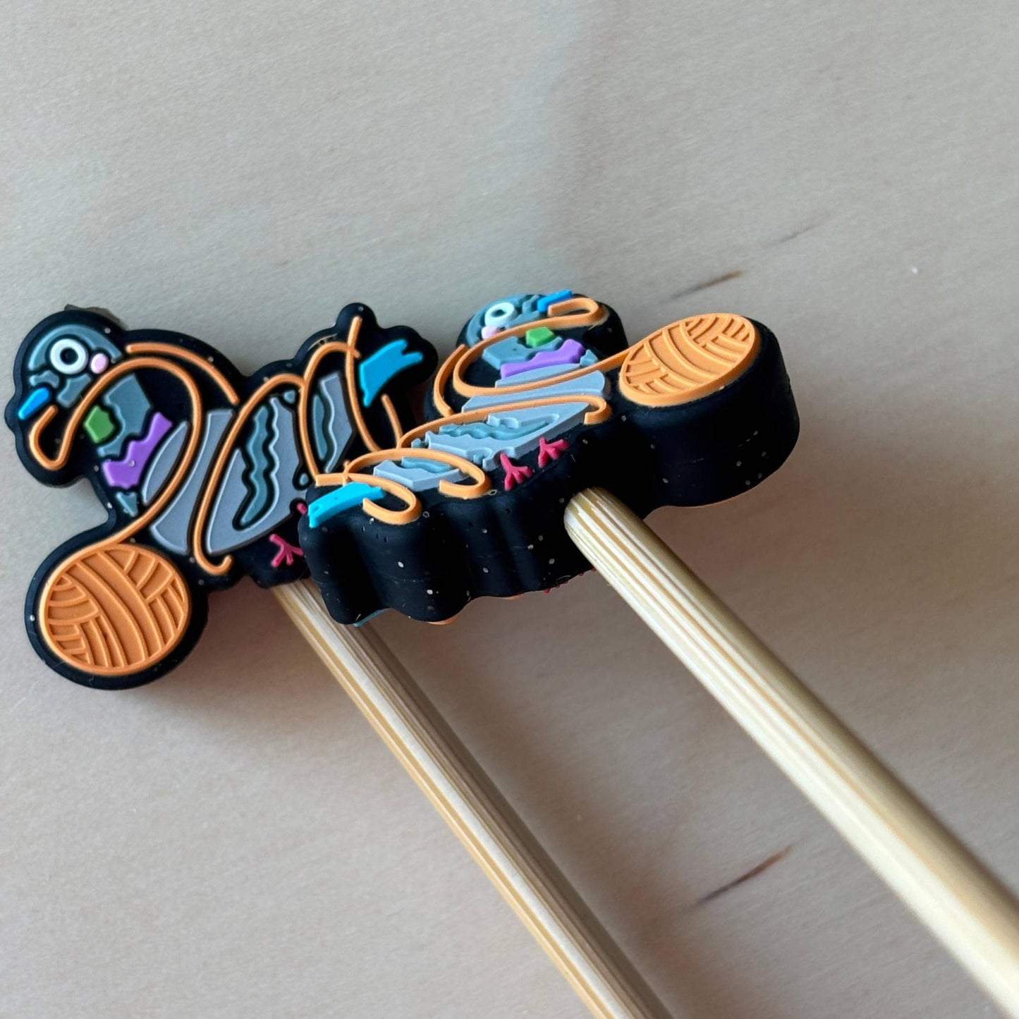 Comma Craft Co-Glitter Pigeon Knitting Needle Point Protectors-knitting notion-gather here online