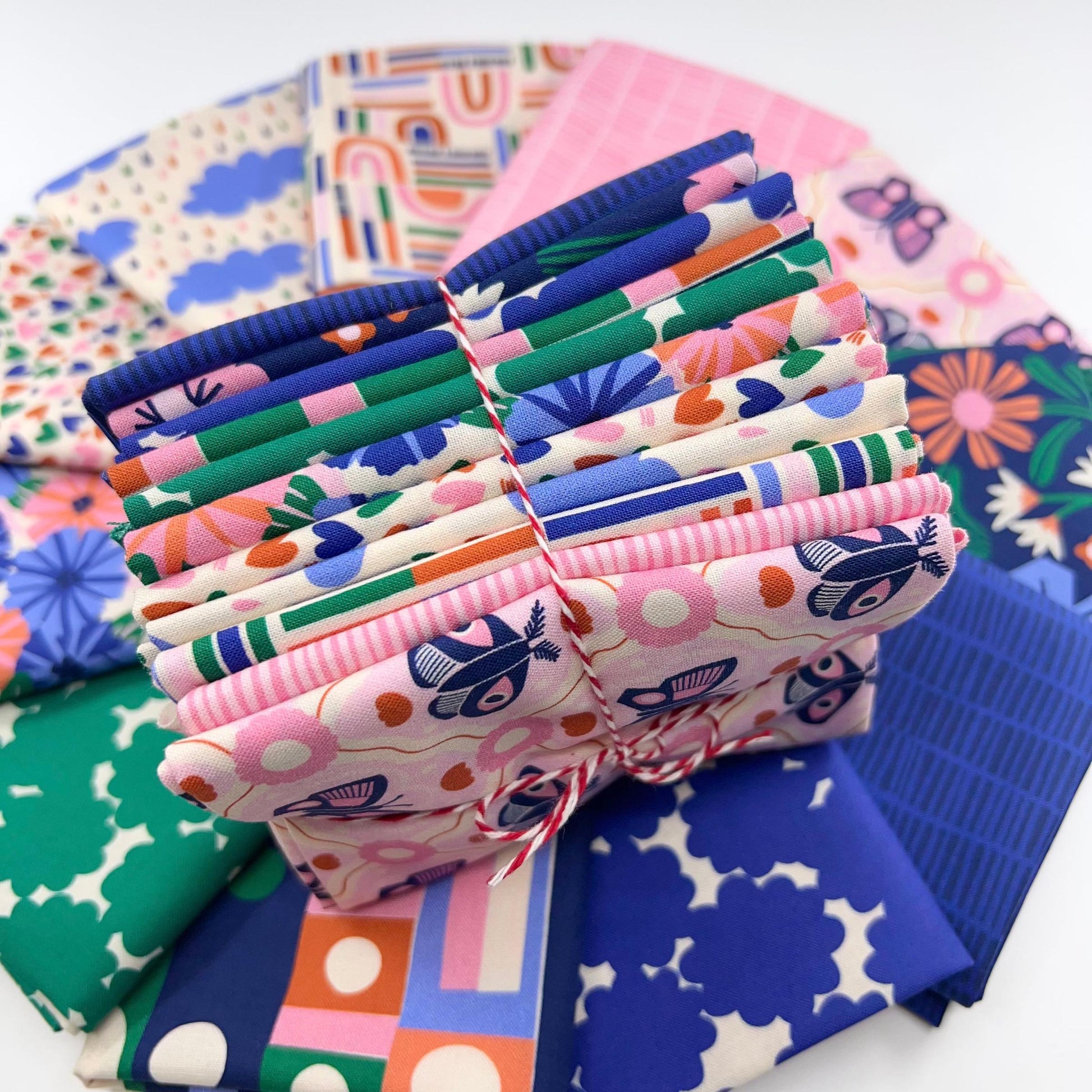 Cloud9-Fat Quarter Bundle of Wild Garden (11 Pieces)-fat quarters-gather here online