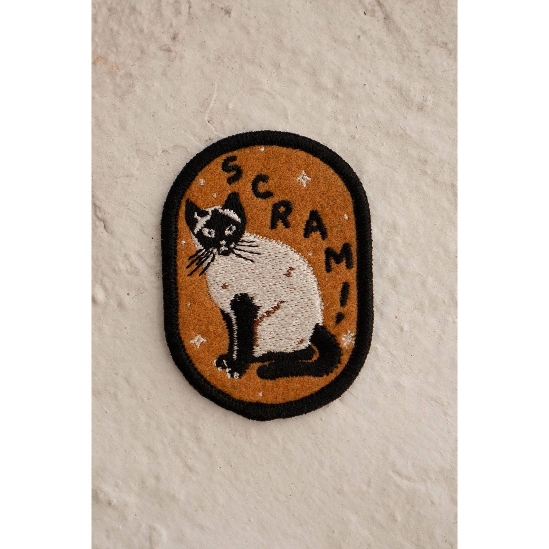 Stay Home Club-Scram - Felt Sticky Patch-sticker-gather here online