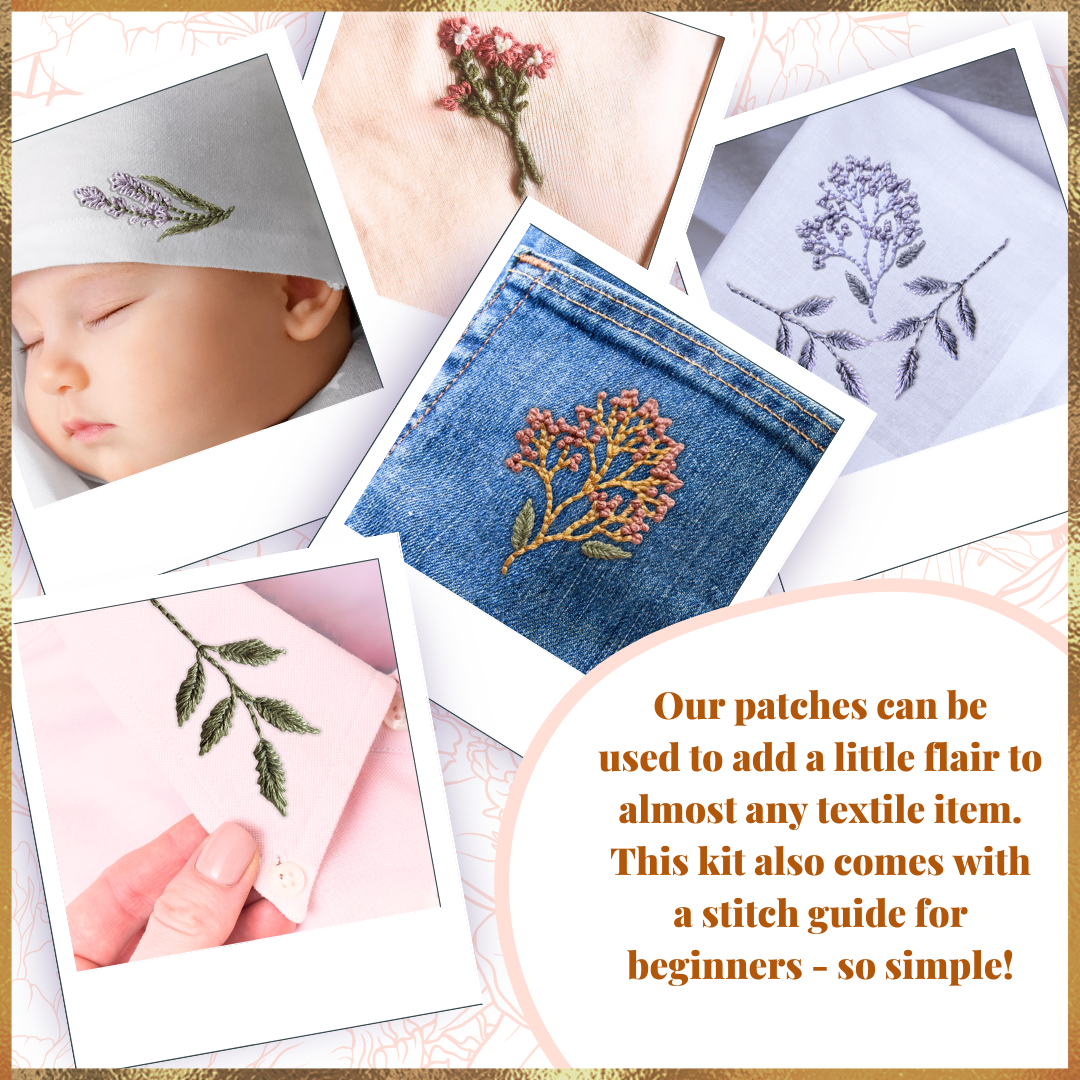 Floral Stick and Stitch Embroidery Kit