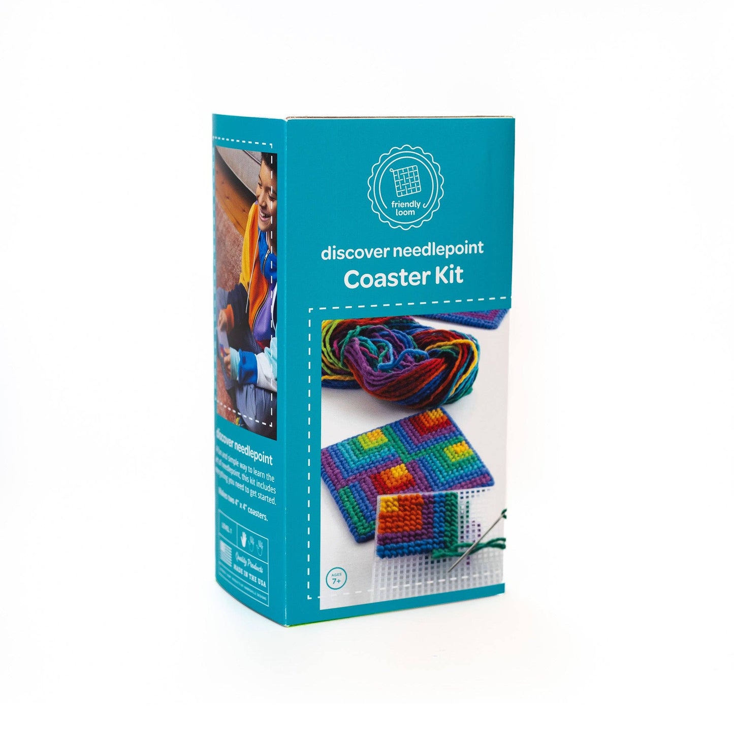 Friendly Loom-Needlepoint Coaster Kit-xstitch kit-gather here online