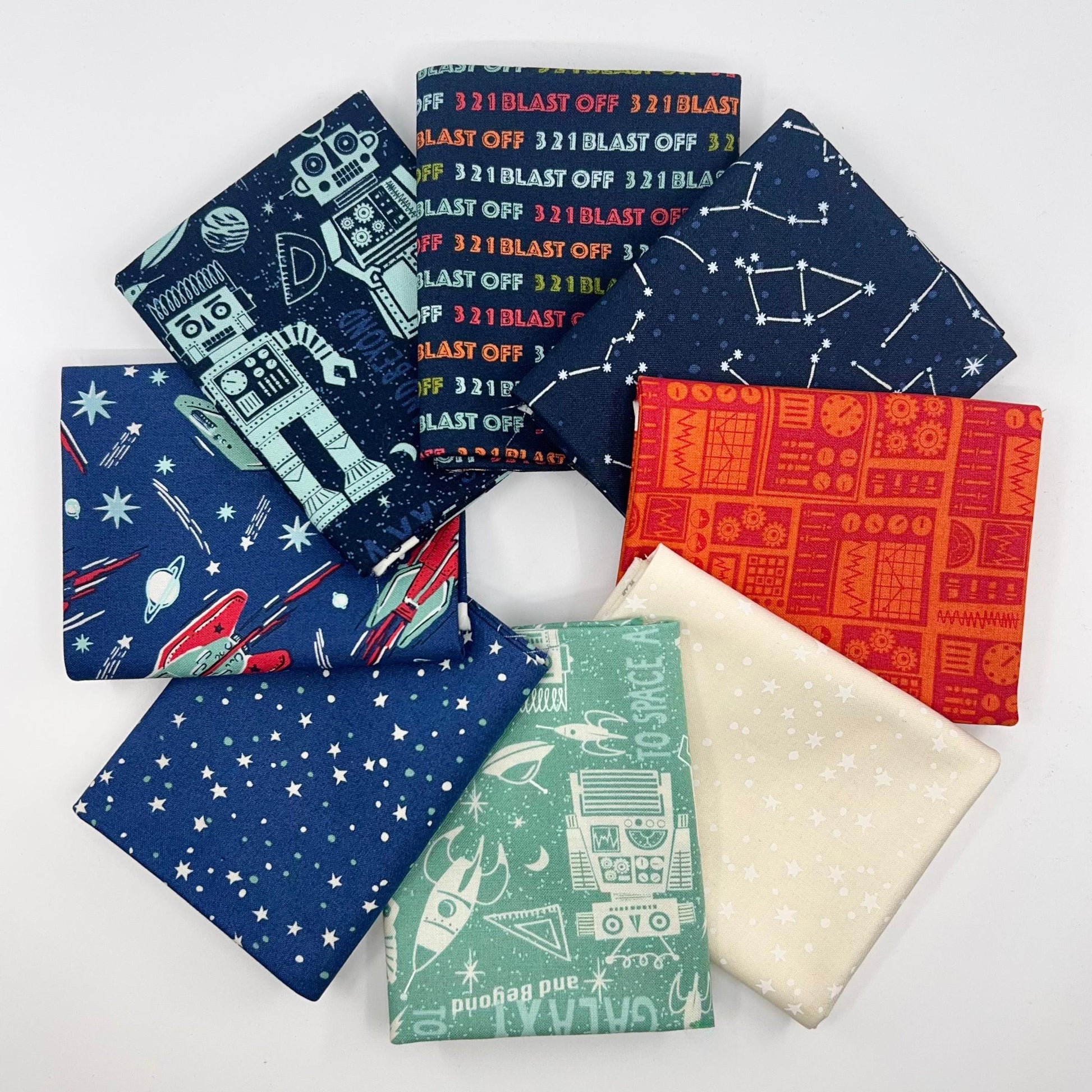 Moda-Fat Quarter Bundle of 321 Blast Off (8 Pieces)-fat quarters-gather here online