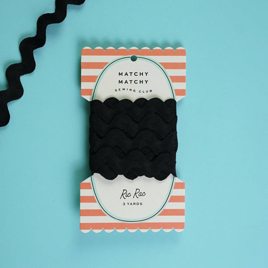 Matchy Matchy Sewing Club-Licorice Big Ric Rac-trim-gather here online