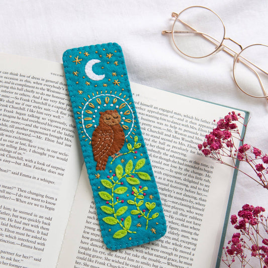 Hawthorn Handmade-Owl Bookmark Felt Craft Kit-embroidery kit-gather here online
