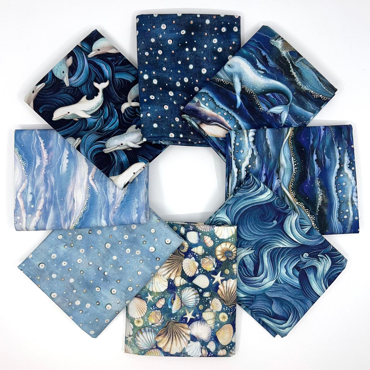 Fat Quarter Bundle of Ocean Fantasy (8 Pieces)