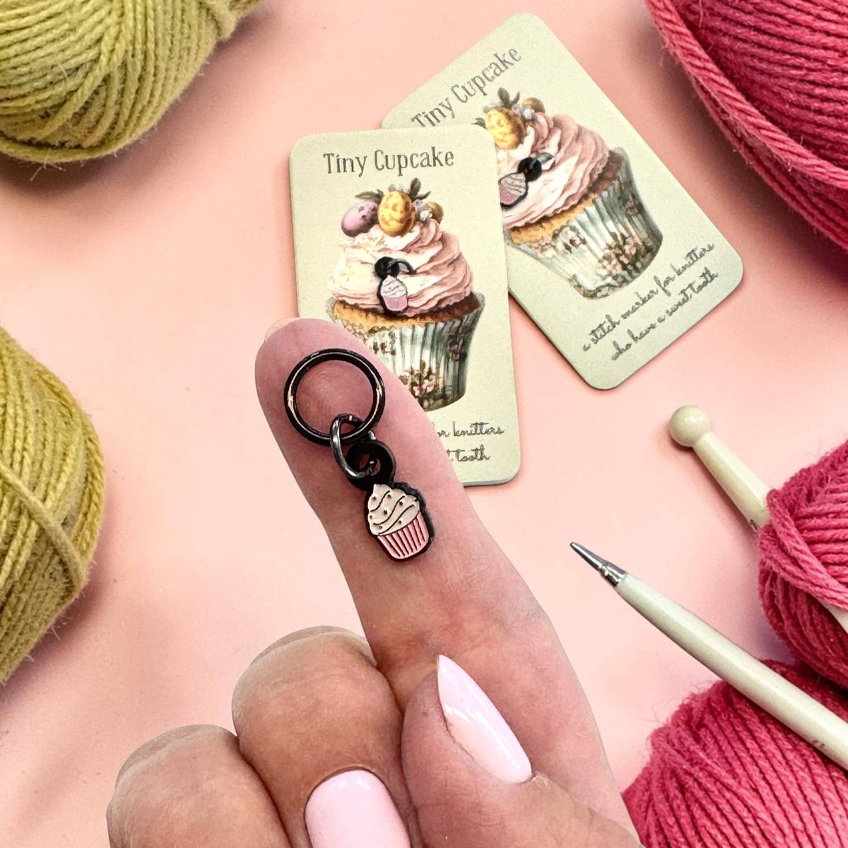 Firefly Notes-Cupcake Stitch Marker-knitting notion-gather here online