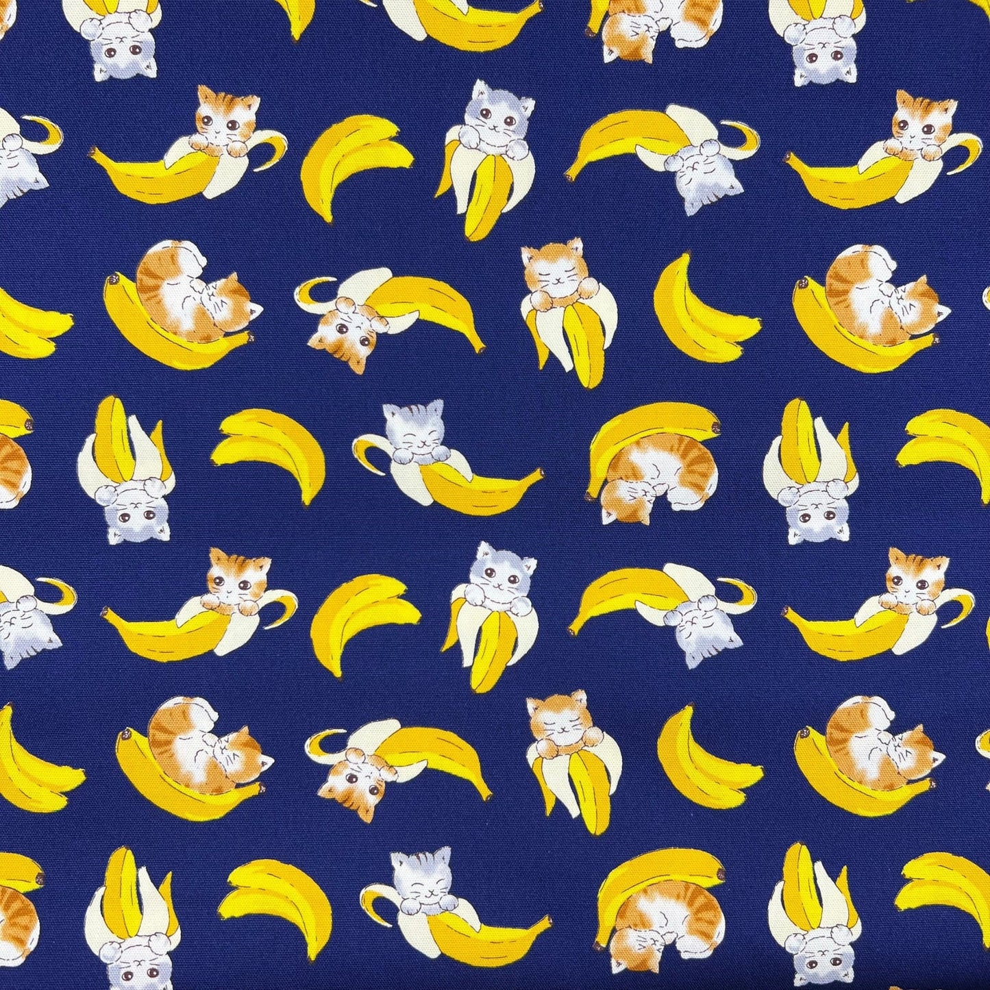 Westex-Cat Bananas on Cotton Oxford-fabric-gather here online