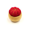 hiro-Simple Chirimen Pincushion-sewing notion-Red-gather here online