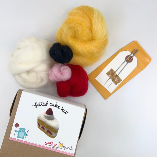 gather goods-Cake - Basic Needle Felting Kit-craft kit-gather here online